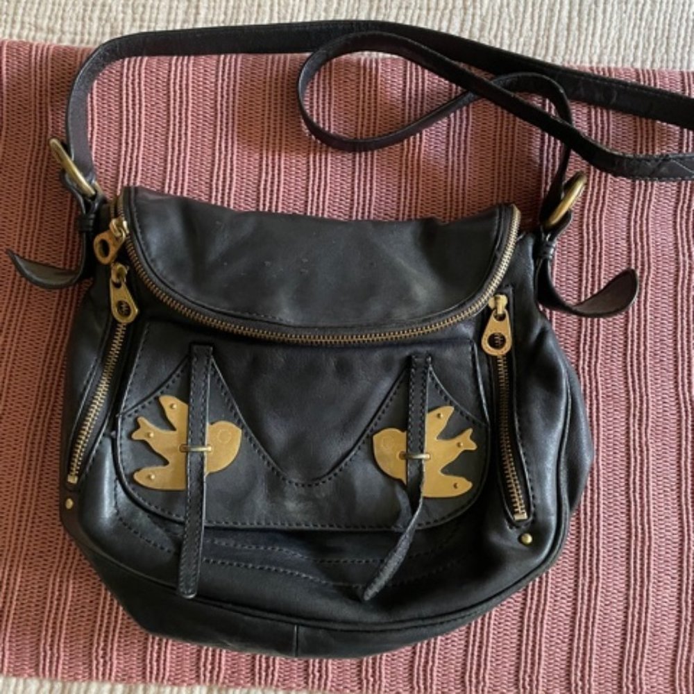 Marc Jacobs Petal to the Metal black leather bag